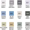 Zig Kurecolor Twin S Marker Kalem Seti 12 Renk GRAY COLORS