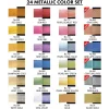 Zig Kuretake Gansai Tambi Metallic Colors Yaldız Tablet Sulu Boya Seti 24 Renk Set 1