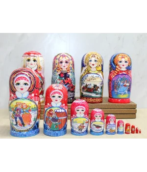 10Lu Ahşap Matruşka Seti Alk4389