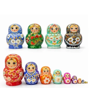 10Lu Ahşap Matruşka Seti Alk5380