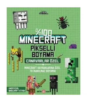 %100 Minecraft Pikselli Boyama Canavarlar Özel