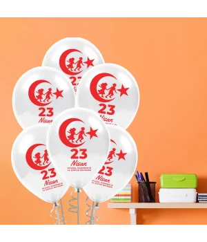 23 Nisan Baskılı Pastel Balon 11