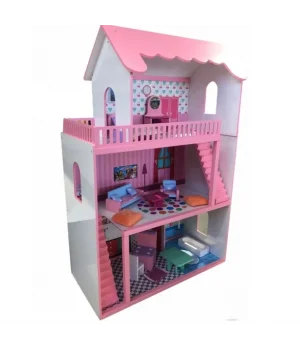 3 Katlı Ahşap Oyun Evi Seti