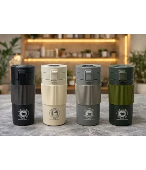 350 Ml Paslanmaz Çelik Termos Dereceli Mug - Sızdırmaz Kapaklı Çift Katmanlı Dereceli Termos  Alk4626