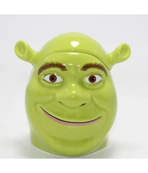3D Shrek Tasarımı Kapaklı Kupa Bardak Alk4534