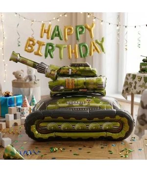 4D Askeri Tank Şekilli Folyo Balon