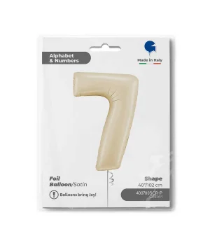 7 Rakam Grabo Satin Cream Folyo Balon 26