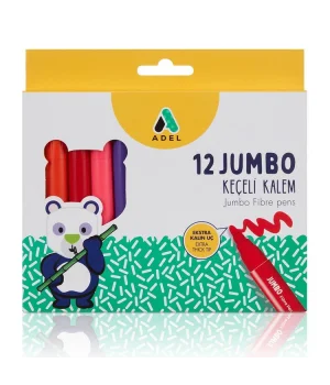 Adel Jumbo Keçeli Kalem 12 Renk