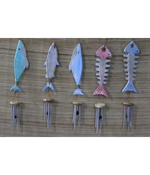 Ahşap Balıklı Metal Çan No:5