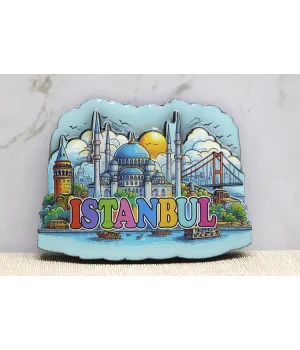 Ahşap İstanbul Temalı Magnet Alk4360