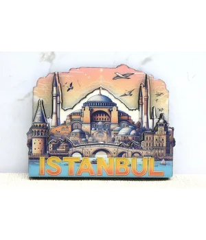 Ahşap İstanbul Temalı Magnet Alk4364