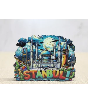 Ahşap İstanbul Temalı Magnet Alk4597