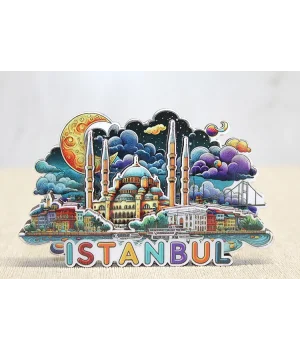 Ahşap İstanbul Temalı Magnet Alk4599