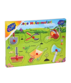 Ahşap Tutmalı Bahçe Malzemeleri Puzzle