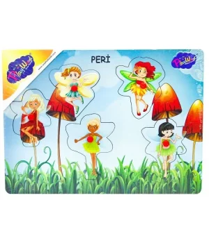 Ahşap Tutmalı Peri Kızı Puzzle