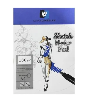 Alex Schoeller Sketch Marker Defteri Pad 160 gr. A4 40 yp.