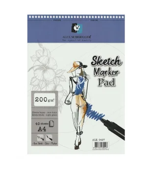Alex Schoeller Spiralli Sketch Marker Defteri Pad 200 gr. A4 40 yp.