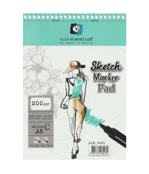 Alex Schoeller Spiralli Sketch Marker Defteri Pad 200 gr. A5 40 yp.
