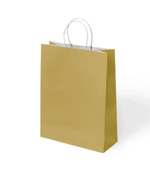 Altın Büküm Saplı Kraft Çanta 31x41cm