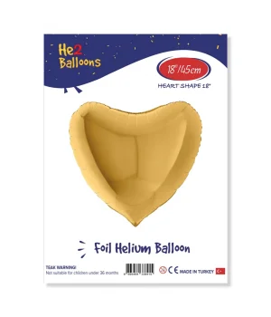 Altın Kalp Folyo Balon 18