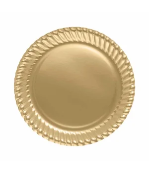 Altın Karton Tabak 23 cm