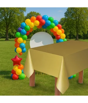 Altın Plastik Masa Örtüsü