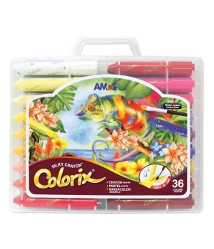 Amos Colorix Silky Crayon Üçü Bir Arada Boya 36 Renk
