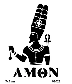 Antik Mısır Tanrı Amon-Ra Geçici Dövme Şablonu