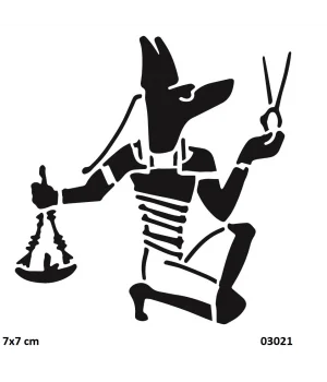 Antik Mısır Tanrı Anubis Geçici Dövme Şablonu