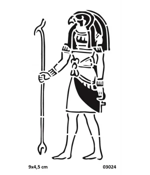 Antik Mısır Tanrı Thoth Geçici Dövme Şablonu