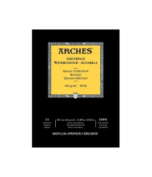 Arches Sulu Boya Defteri Blok Rough - Kalın Doku 185 gr. 29x42 cm. 15 Yaprak