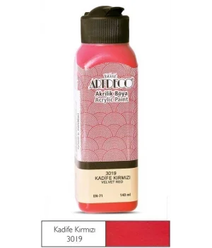 Artdeco Akrilik Boya 140 ml. 3019 KADİFE KIRMIZI