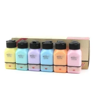 Artdeco Akrilik Boya Seti 6 Renk x 75 ml. Pastel Renkler
