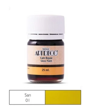 Artdeco Cam Vitray Boyası 25 ml. 01 SARI