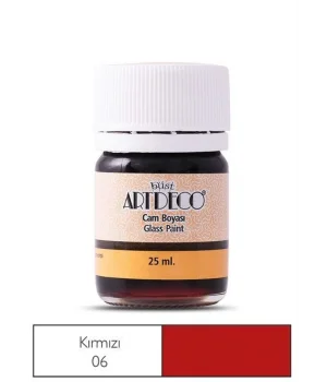 Artdeco Cam Vitray Boyası 25 ml. 06 KIRMIZI