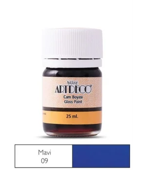 Artdeco Cam Vitray Boyası 25 ml. 09 MAVİ