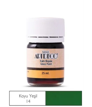 Artdeco Cam Vitray Boyası 25 ml. 14 KOYU YEŞİL