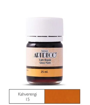 Artdeco Cam Vitray Boyası 25 ml. 15 KAHVERENGİ