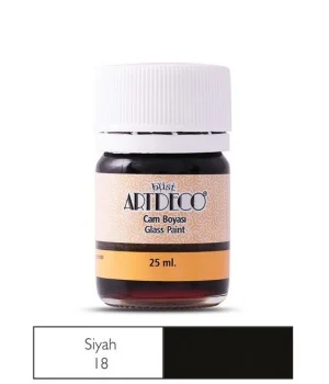 Artdeco Cam Vitray Boyası 25 ml. 18 SİYAH