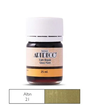 Artdeco Cam Vitray Boyası 25 ml. 21 METALİK ALTIN