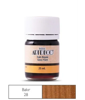 Artdeco Cam Vitray Boyası 25 ml. 28 METALİK BAKIR