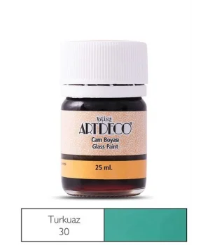Artdeco Cam Vitray Boyası 25 ml. 30 TURKUAZ