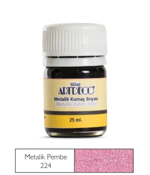 Artdeco Metalik Kumaş Boyası 224 Pembe