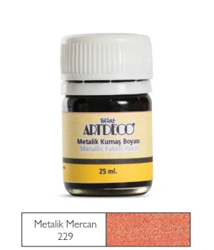 Artdeco Metalik Kumaş Boyası 229 Mercan