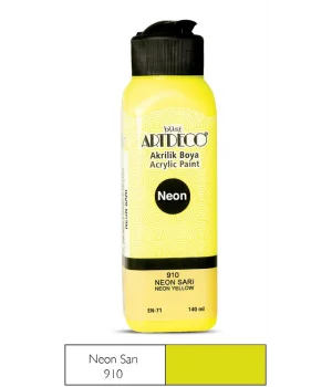 Artdeco Neon Akrilik Boya 140 ml. NEON SARI