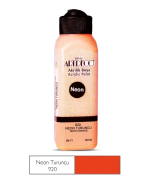 Artdeco Neon Akrilik Boya 140 ml. NEON TURUNCU