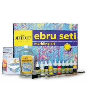 Artdeco Profesyonel Ebru Seti 35x50 cm. 10 Renk