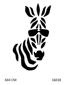 Artist Zebra Geçici Dövme Şablonu