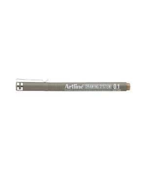 Artline Drawing System Teknik Çizim Kalemi 0.1 mm. Pale Brown