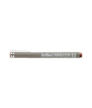 Artline Drawing System Teknik Çizim Kalemi 0.3 mm. Sepia